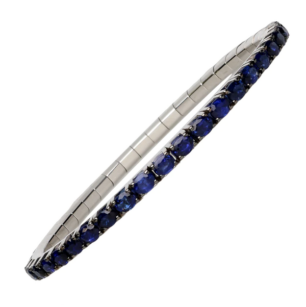Oval Cut Blue Sapphire "Extensible" Bracelet