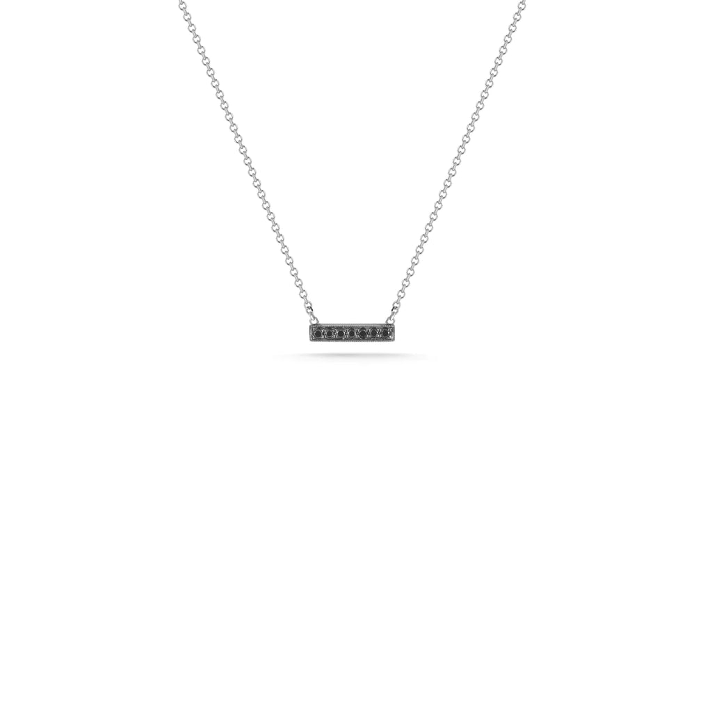 Black diamond bar discount necklace