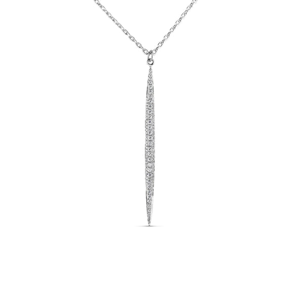 Pave Vertical Drop Necklace