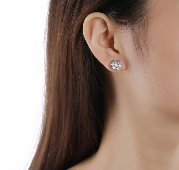 Essentials 2ct Cluster Flower Earrings