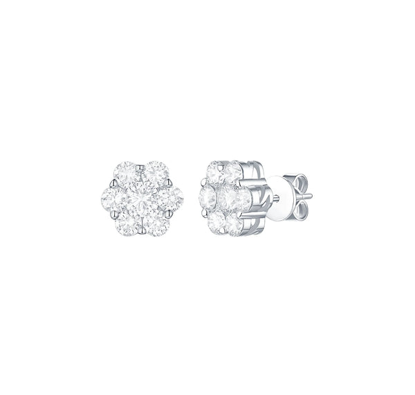 Essentials 2ct Cluster Flower Earrings