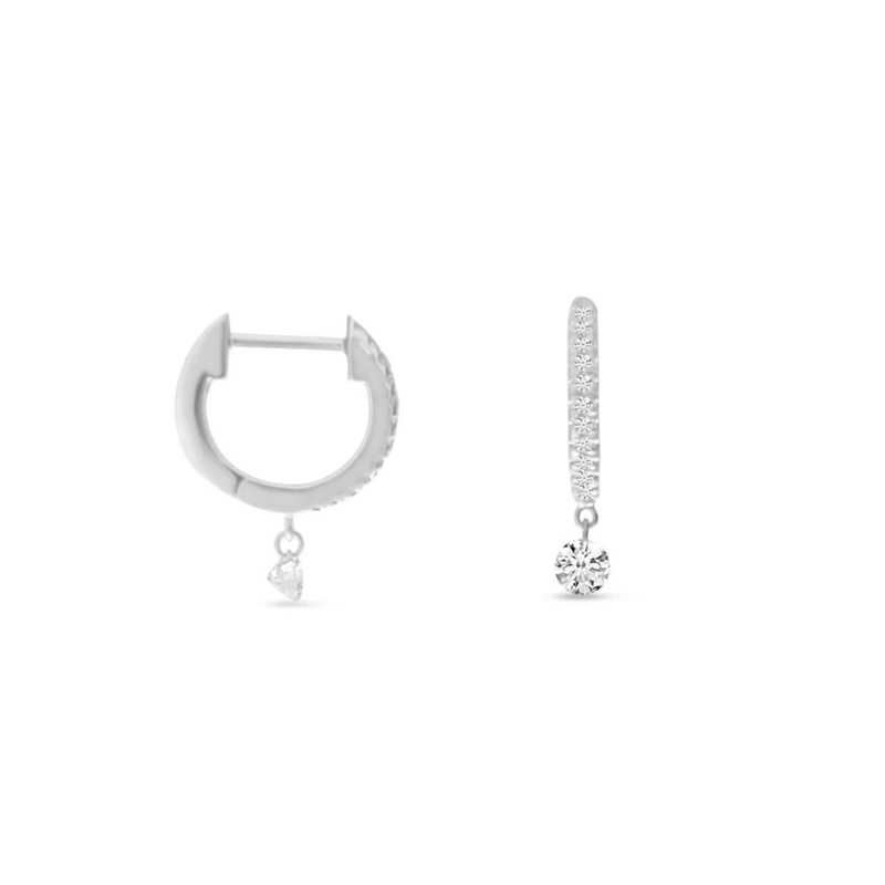 Dashing Diamond Huggie Earrings