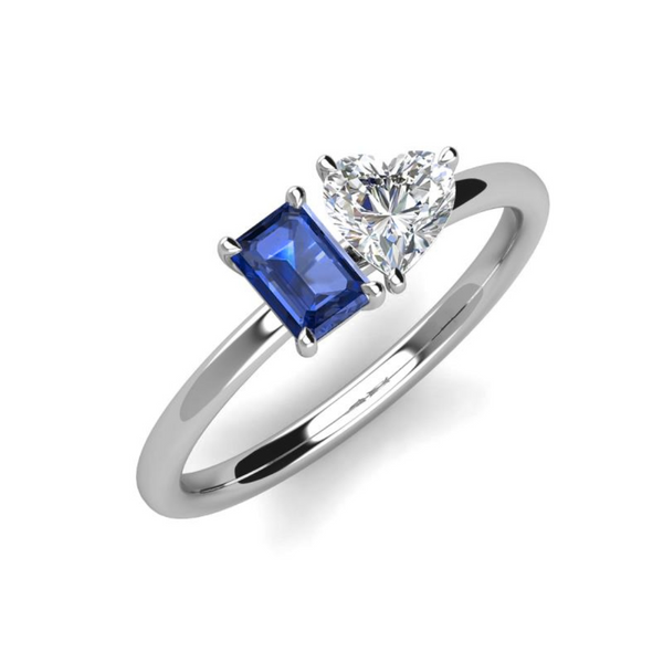 Two-Stone Sapphire and Diamond Ring