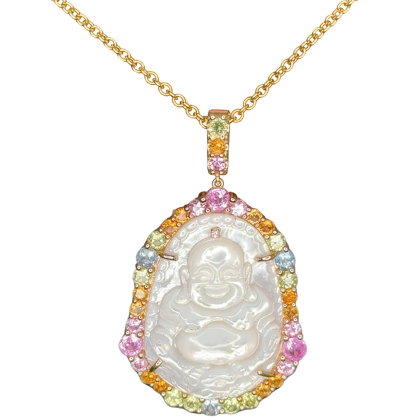Multi-Color Buddha Pendant Necklace