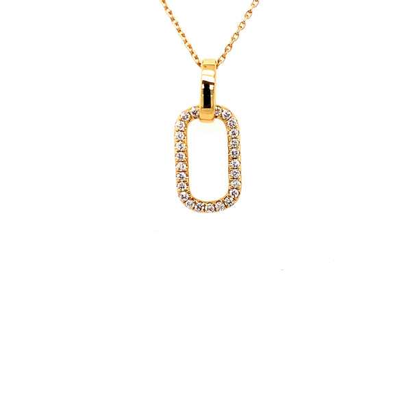 Oval Diamond Link Necklace