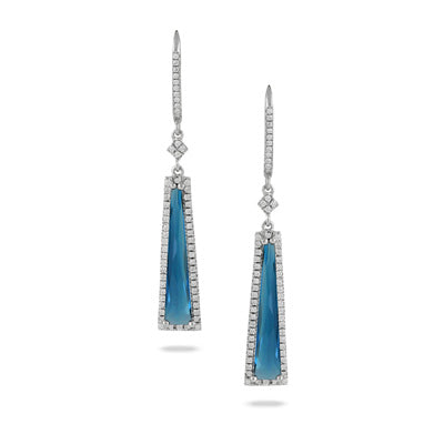 Doves London Blue Topaz and Mother of Pearl Earring