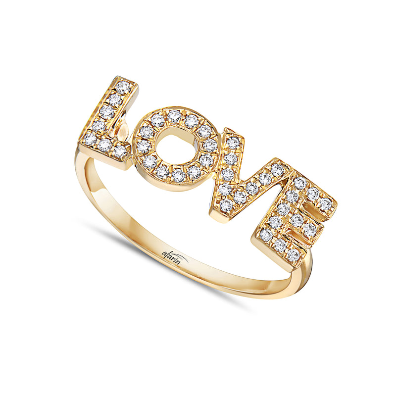 "Love" Diamond Ring