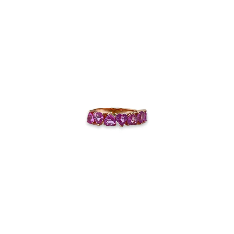 Rose Gold Pink Sapphire Heart Ring