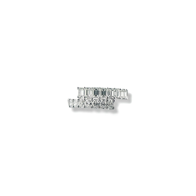 Oval and Emerald Cut Bypass Band