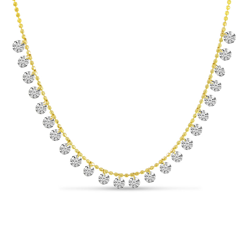 Dashing Diamond Half Cleopatra Necklace - 24 Diamonds