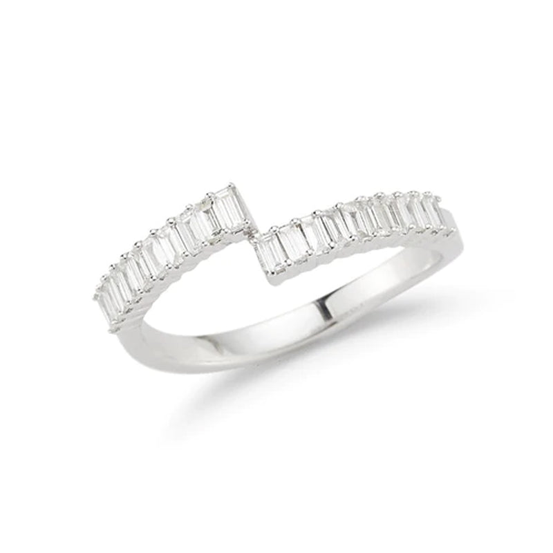 Dana Rebecca Designs Sadie Pearl Split Baguette Ring