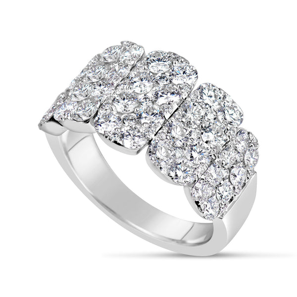 Oval Cluster Diamond Band