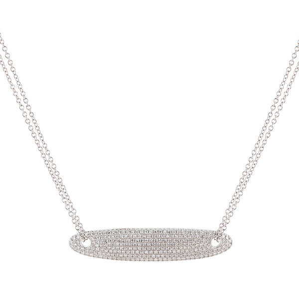 Pave Diamond Plate Necklace