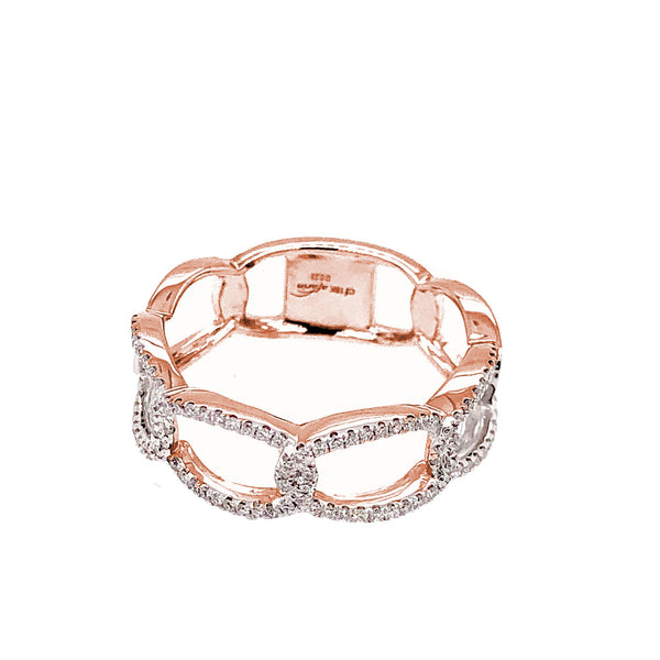 Open Chain Link Diamond Ring